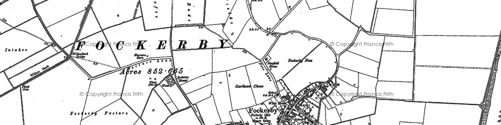 Old map of Fockerby in 1906