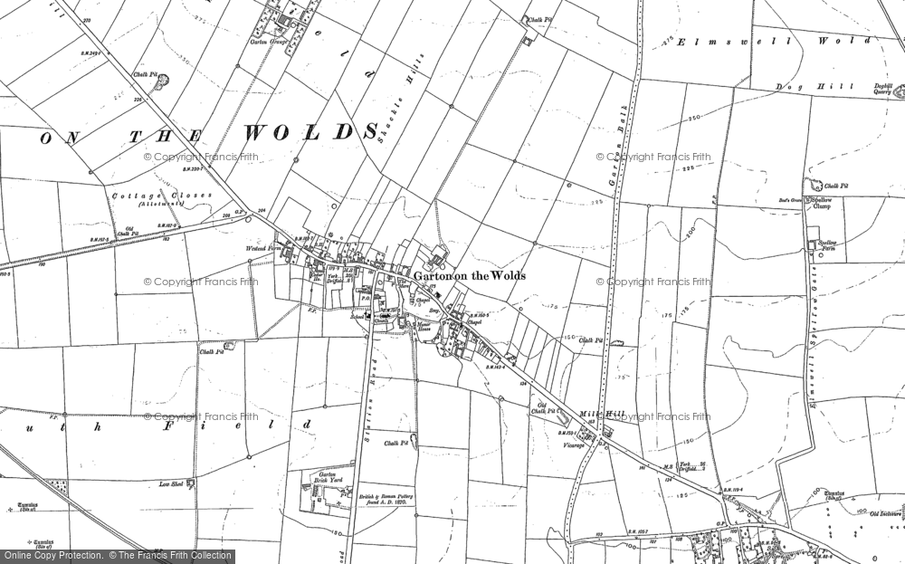 Old Map of Garton-on-the-Wolds, 1891 in 1891