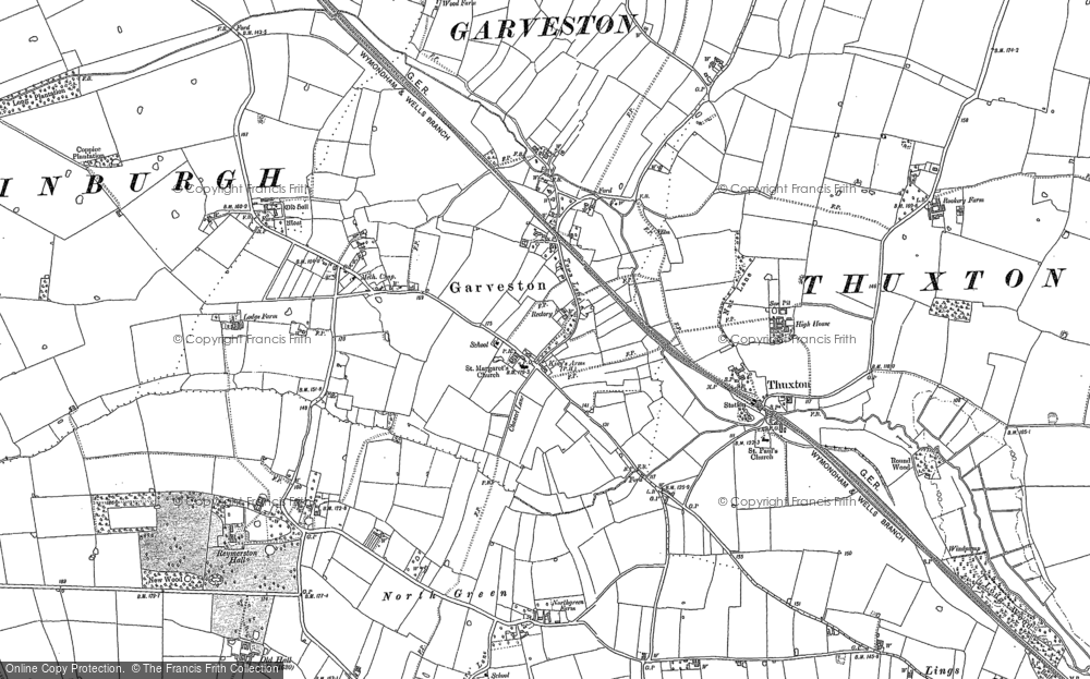 Old Map of Garvestone, 1882 - 1886 in 1882
