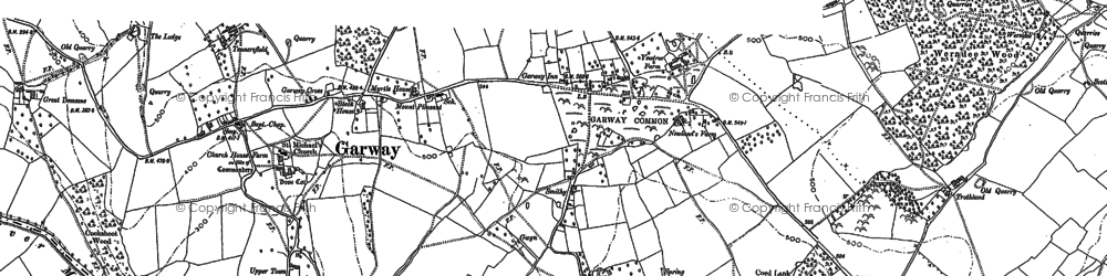 Old map of Garway in 1887