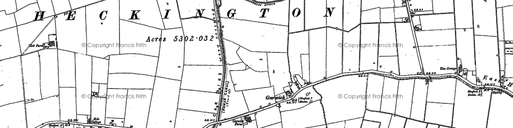 Old map of Garwick in 1887