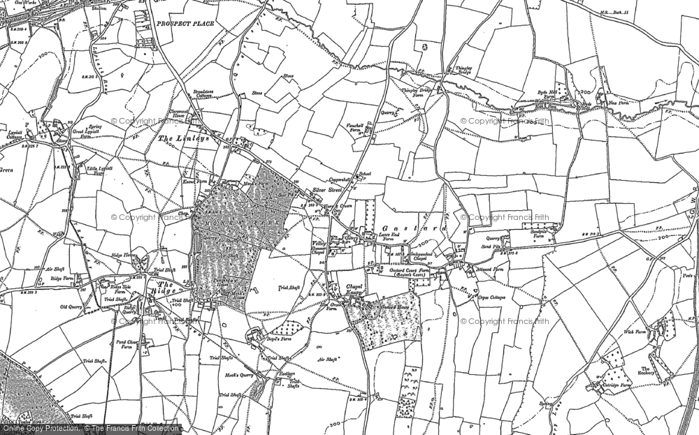 Old Map of Historic Map covering Chapel Knapp in 1899
