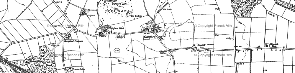 Old map of Gateford in 1897