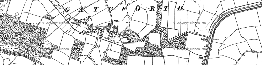 Old map of Gateforth in 1888
