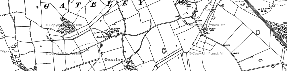 Old map of Gateley in 1885