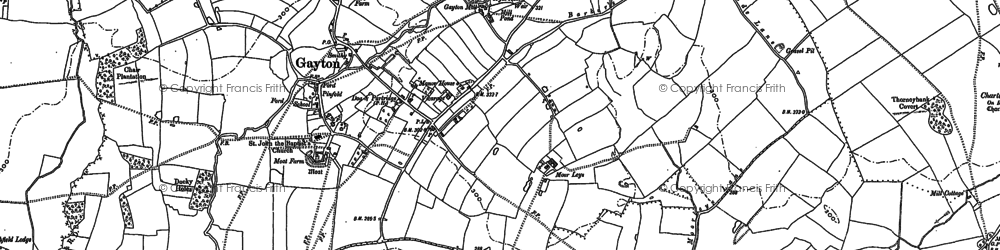 Old map of Hartley Green in 1881