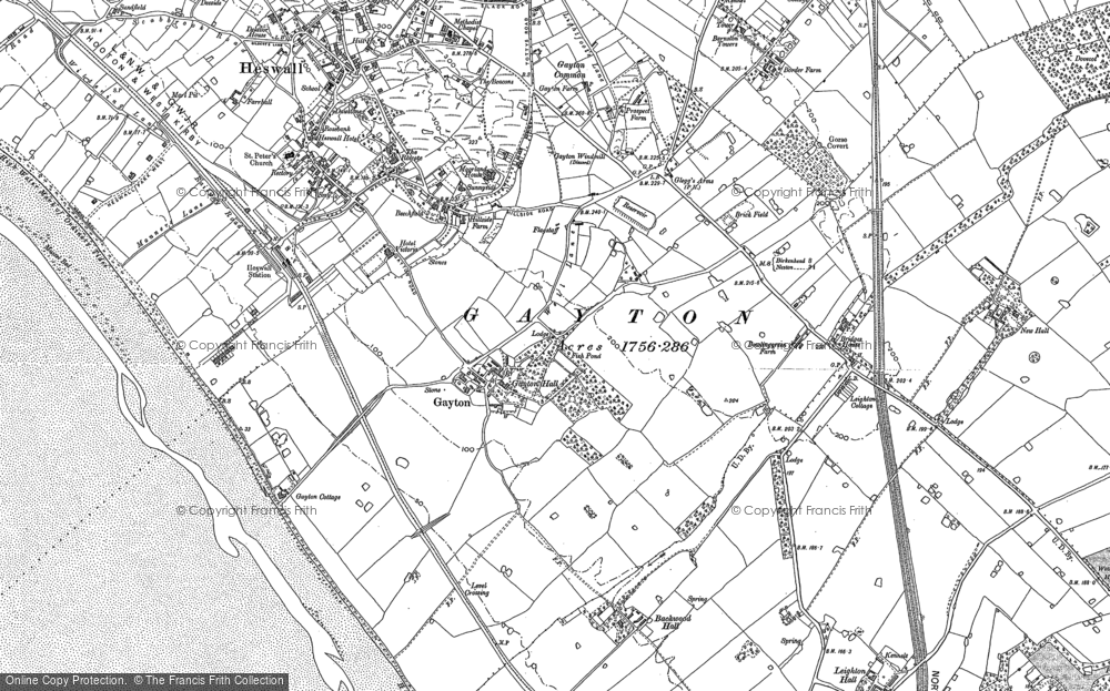 Old Map of Gayton, 1898 - 1910 in 1898