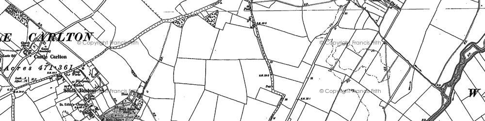 Old map of Gayton Top in 1887