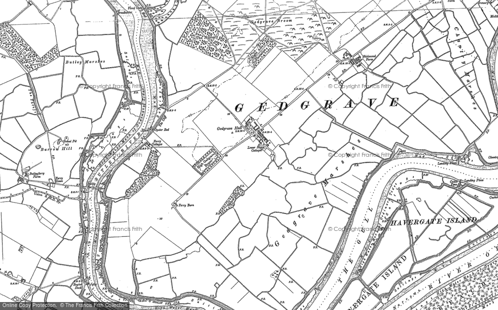 Old Map of Gedgrave Hall, 1902 in 1902