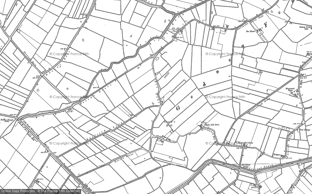 Old Map of Gedney Fen, 1887 - 1903 in 1887