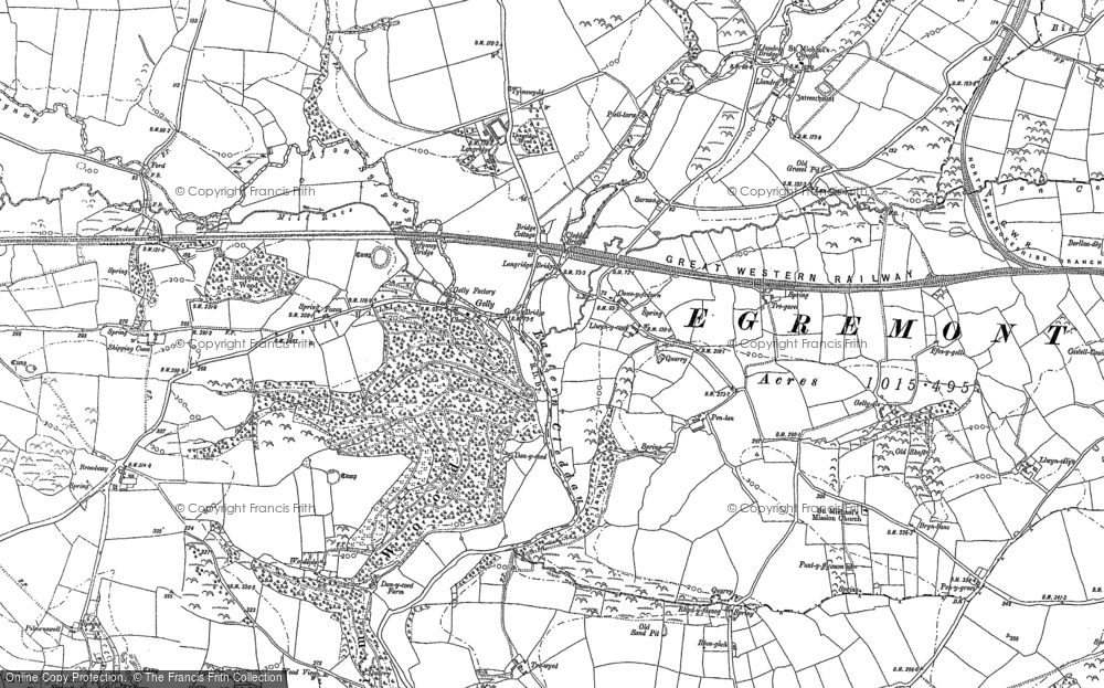Old Map of Gelli, 1887 in 1887