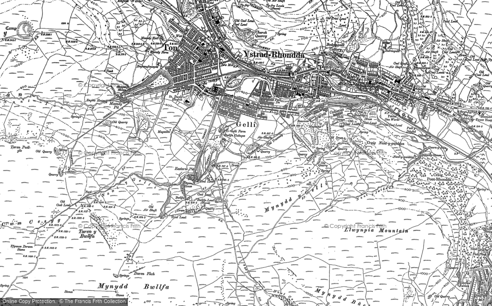 Old Map of Gelli, 1898 in 1898