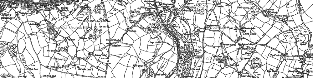 Old map of Gelligroes in 1899