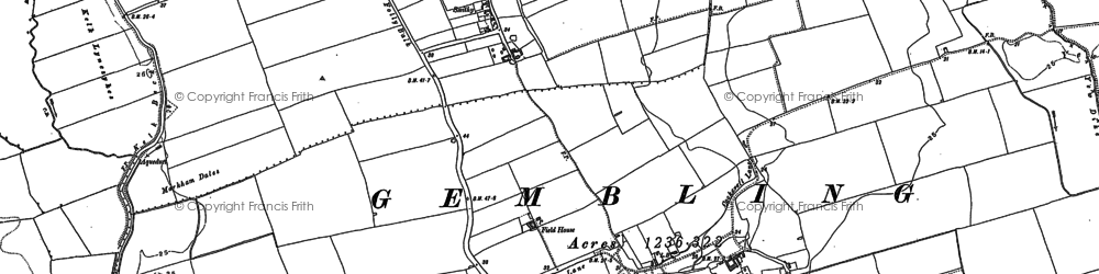 Old map of Gembling in 1890