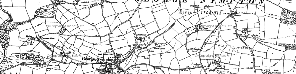 Old map of George Nympton in 1886