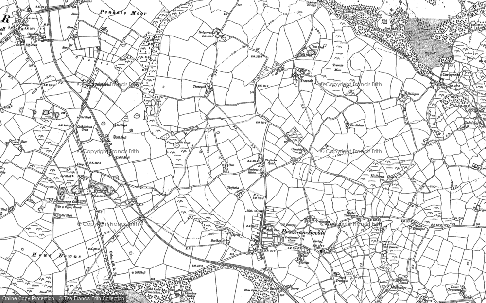 Old Map of Gernick, 1877 - 1878 in 1877