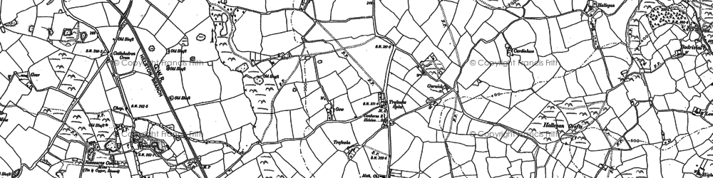Old map of Gernick in 1877