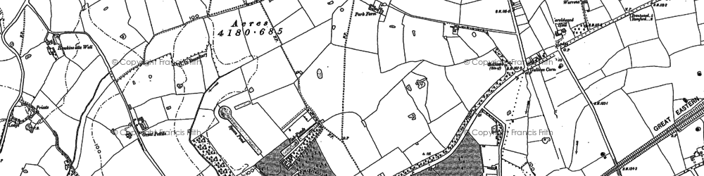 Old map of Gidea Park in 1895