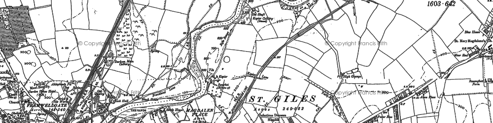 Old map of Gilesgate in 1895