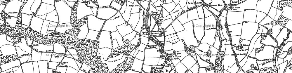 Old map of Gill's Green in 1907