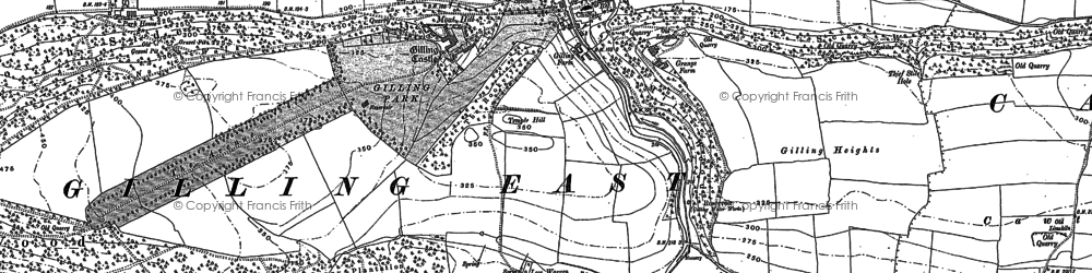 Old map of Gilling East in 1889