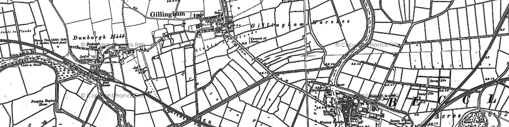Old map of Gillingham in 1903