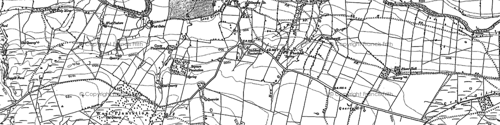 Old map of Gilmonby in 1891