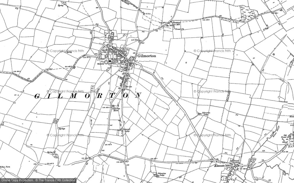 Old Map of Gilmorton, 1885 in 1885