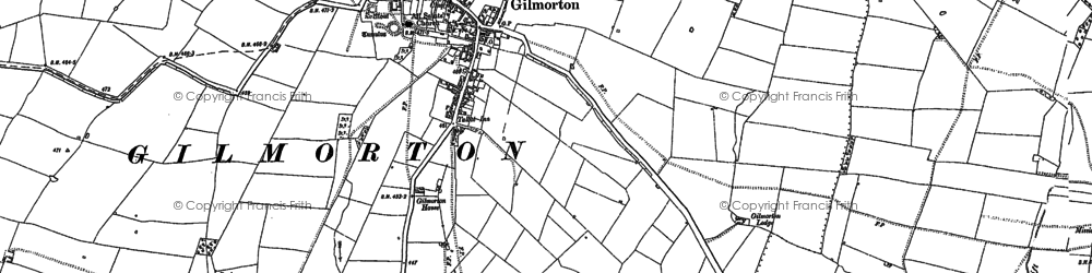 Old map of Gilmorton in 1885
