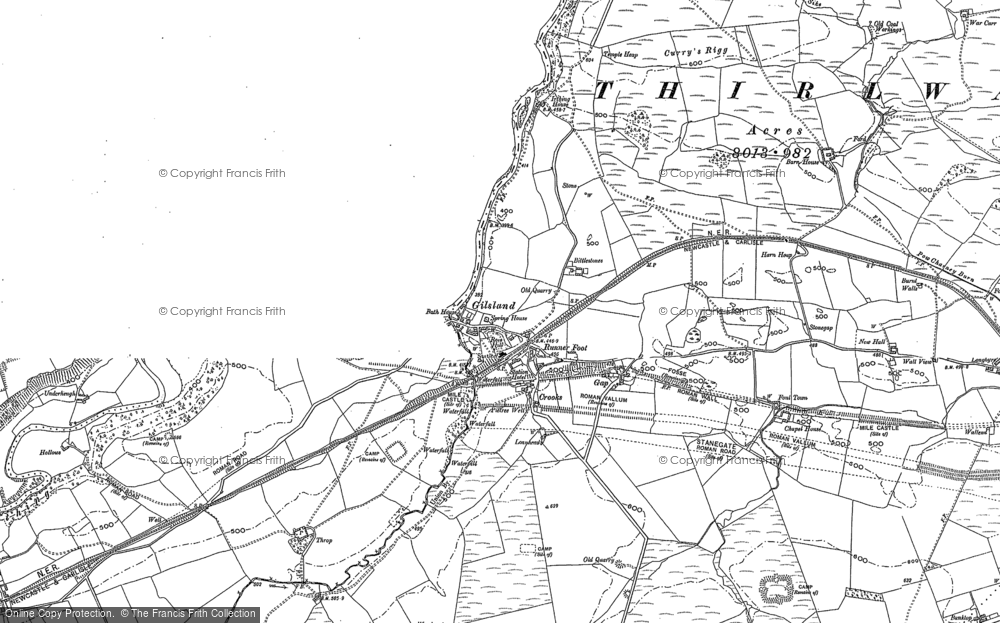 Old Map of Gilsland, 1899 - 1924 in 1899
