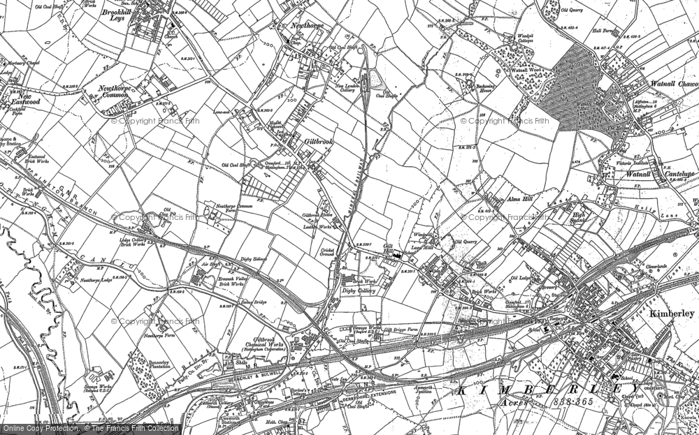 Old Map of Giltbrook, 1899 in 1899