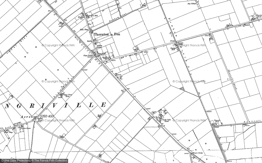 Old Map of Gipsey Bridge, 1888 in 1888