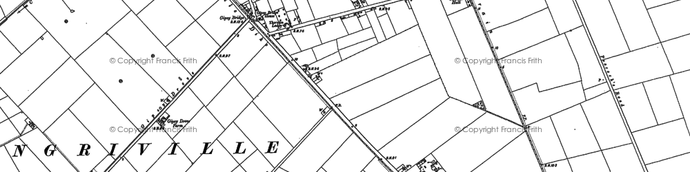 Old map of Gipsey Bridge in 1888