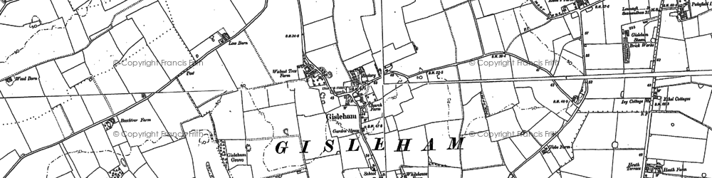 Old map of Gisleham in 1903