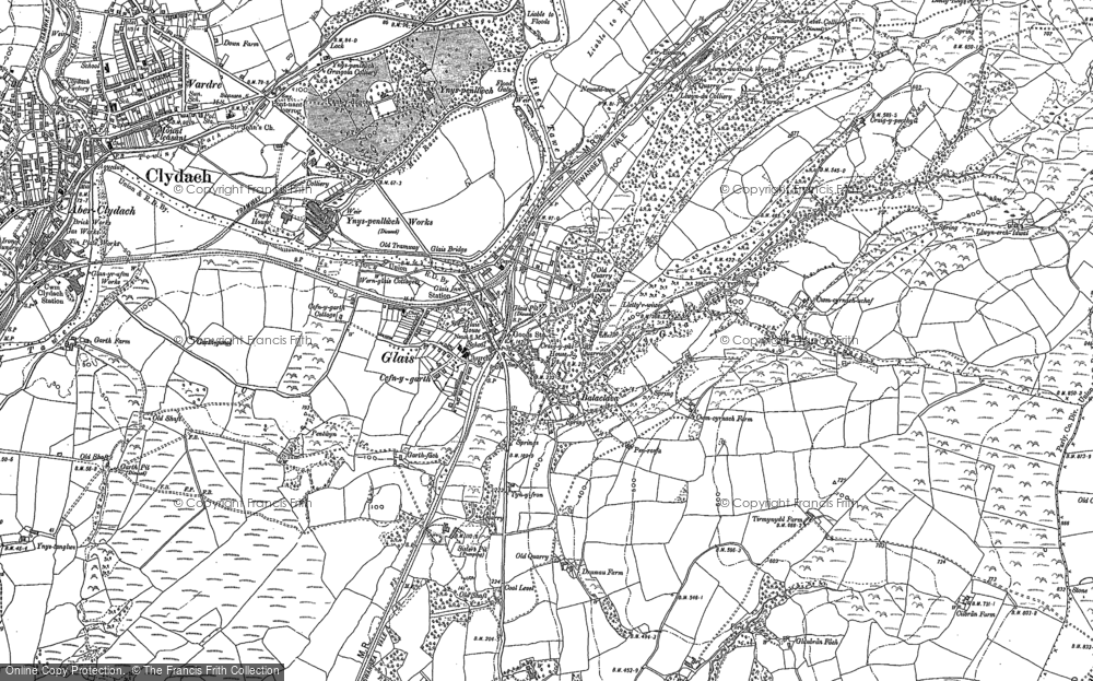 Old Map of Glais, 1897 in 1897
