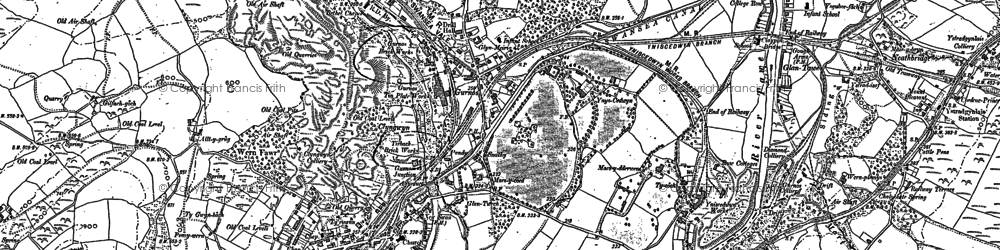 Old map of Glan-rhyd in 1903