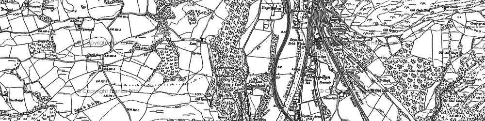 Old map of Glan-y-llyn in 1898