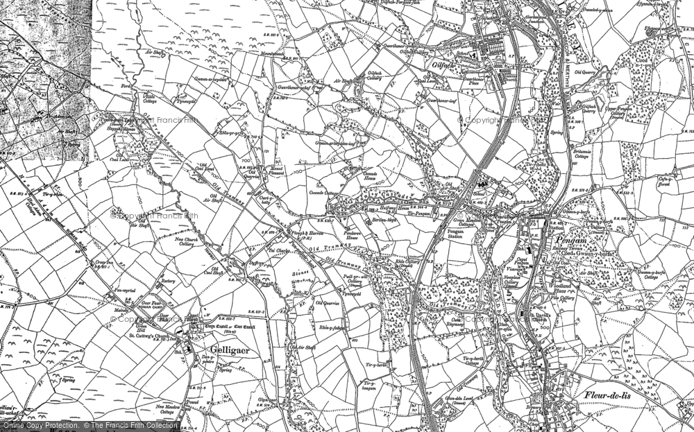 Old Map of Glan-y-nant, 1916 in 1916