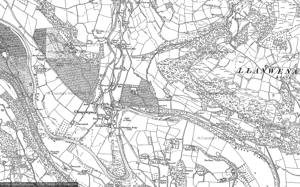Old Map of Glangrwyney, 1879 - 1903 in 1879