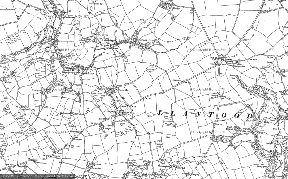 Old Map of Glanrhyd, 1888 - 1905 in 1888