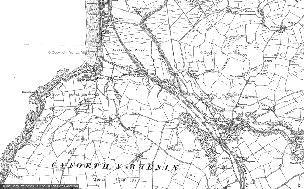 Old Map of Glanwern, 1904 in 1904