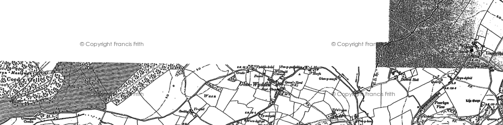 Old map of Glanwydden in 1899