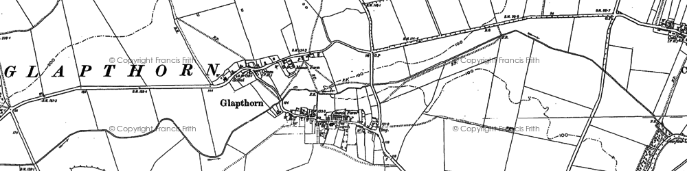 Old map of Glapthorn in 1885