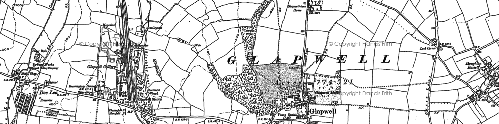 Old map of Glapwell in 1897