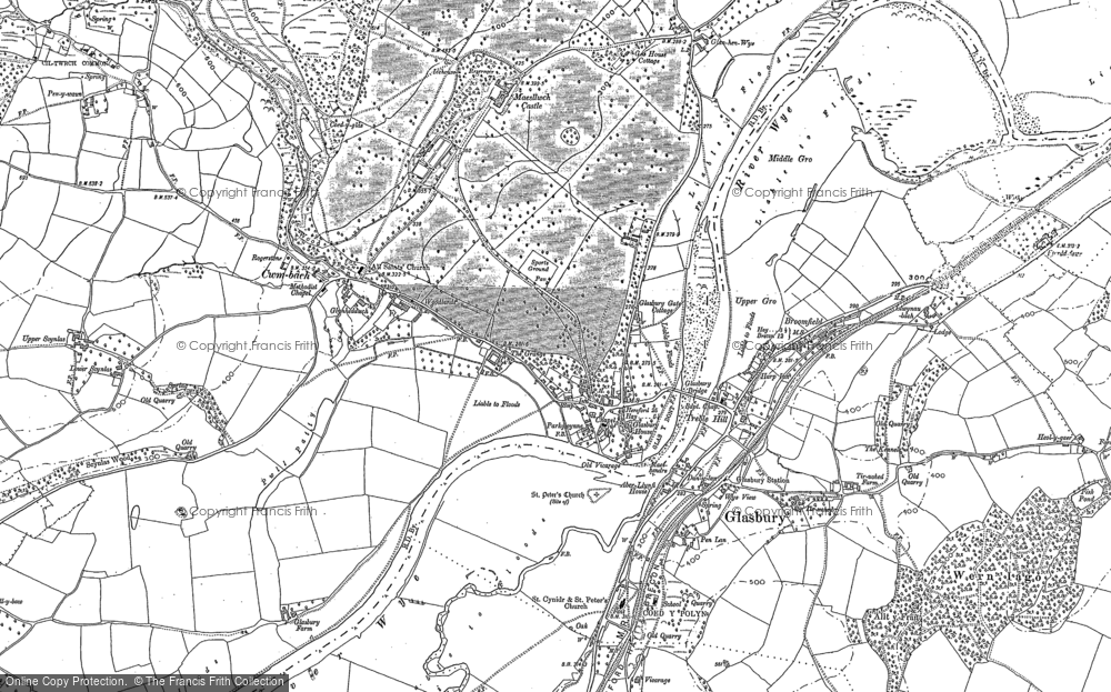Old Map of Glasbury, 1887 - 1903 in 1887