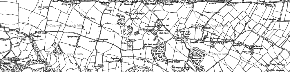 Old map of Bodelwyddan Castle in 1898