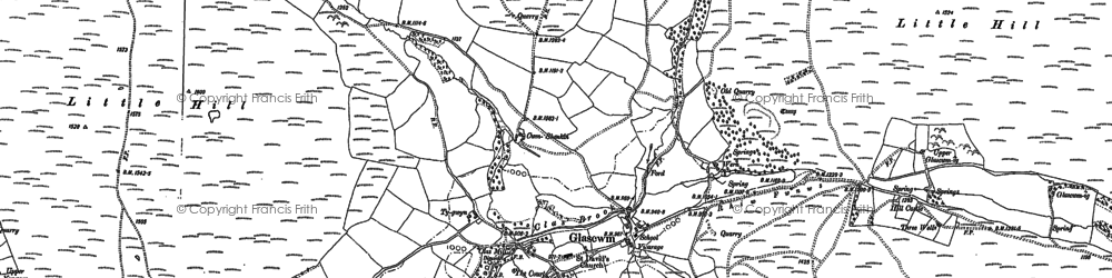 Old map of Glascwm in 1878
