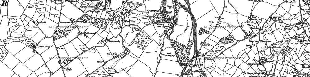 Old map of Glasinfryn in 1888