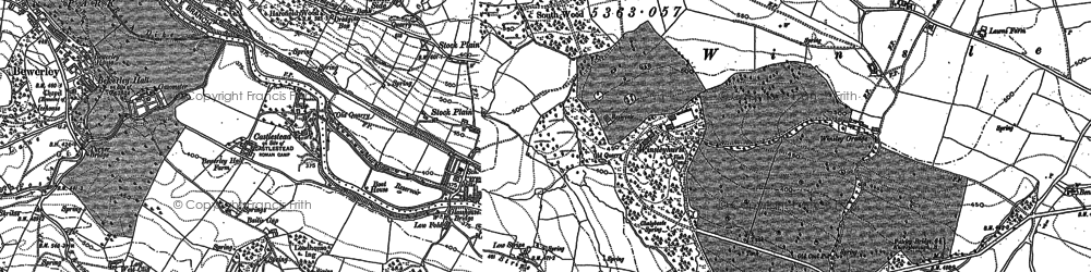 Old map of Glasshouses in 1907