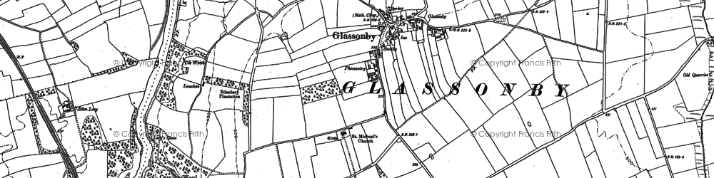 Old map of Glassonby in 1898